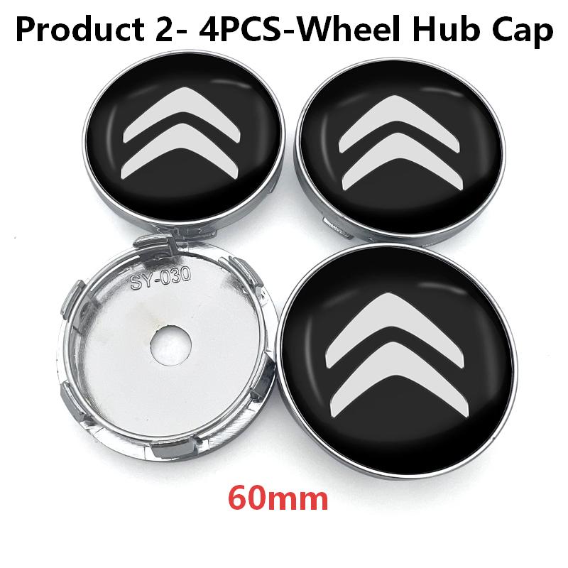 Auto Wheel Center Hub Caps Tire Hubcap Cover Emblem Sticker Accessories Fit For Citroen C4 C3 C5 Aircross C1 DS5 Berlingo Jumper