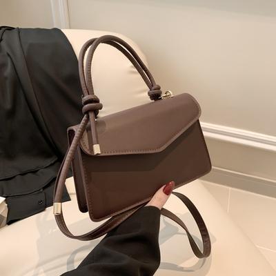 Temperament Simple Solid Color Small Bag Women'S Handbag Spring Versatile Shoulder Messenger Small Square Bag