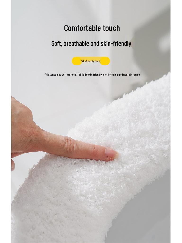 Univerzální plyšový polštář na záchodové sedátko - Vodotěsný, nadýchaný, extra velký a tlustý, proti nečistotám, plné pokrytí s madlem