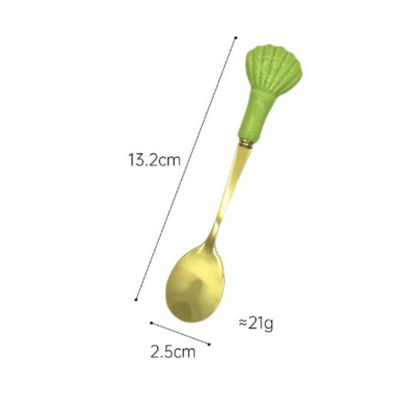 Stainless Steel Fruit Shaped Coffee Spoons Fruit Dessert Spoon Fork Candy Tea Spoon Drink Tableware Kitchen Supplies