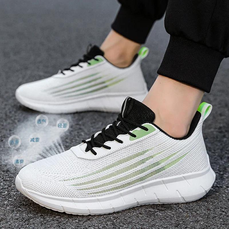Men's Casual Sneakers Running Lightweight Mesh Breathable Sports Shoes Outdoor Cushioned Wear-Resistant Soft Trainers