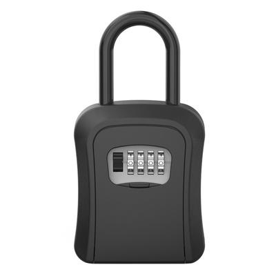 1 Set Sleutelkast met Ophanghaak 4-cijferig wachtwoord Hoge hardheid Goede beveiliging Snelle reset Anti-diefstal Muurbevestigde sleutel Veilige combinatiehangslot Thuis