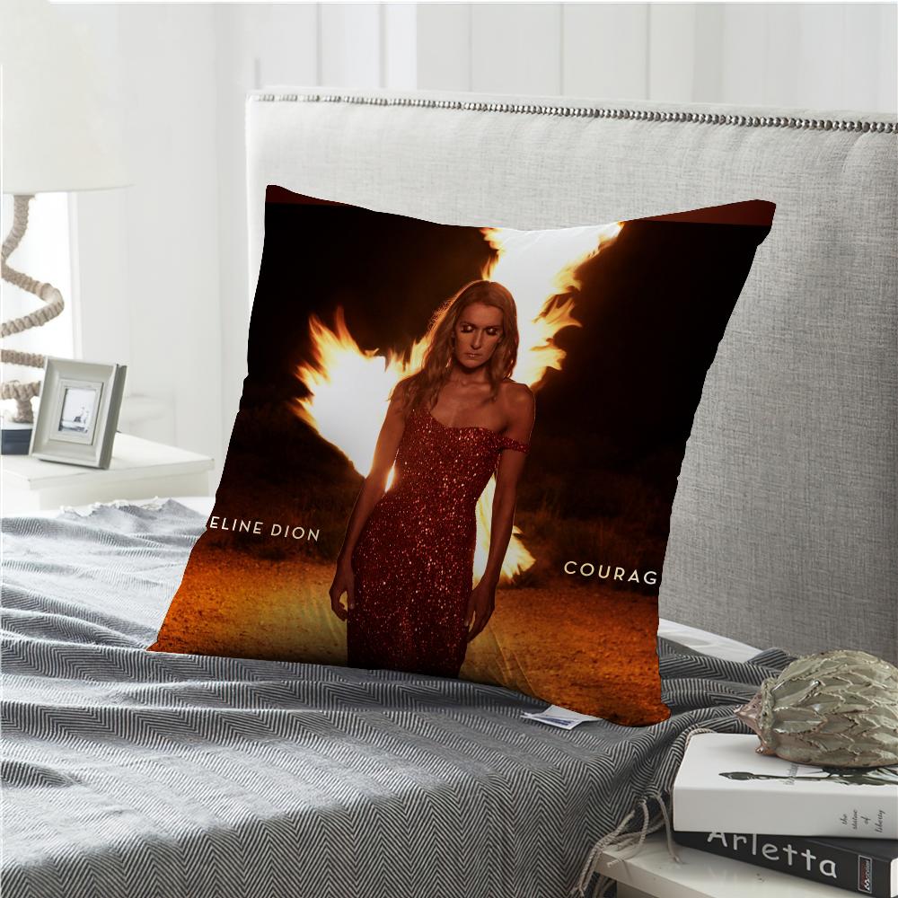 Album DionS cushion cover Pillow Cover Case C-Celine Singer Room Bedroom Sofa Living Backrest Car Square Headboard