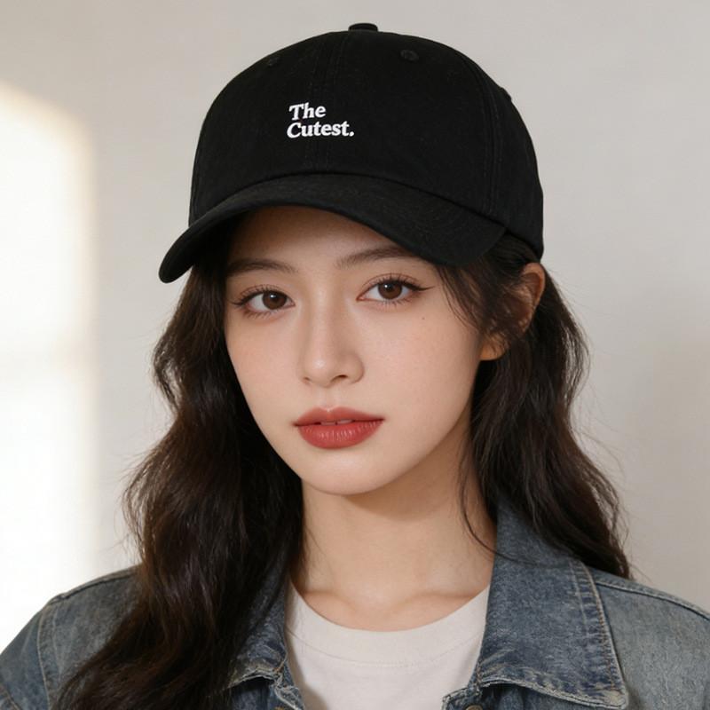 Spring Summer Unisex Cotton Embroidered Letter Baseball Cap For Sun Protection