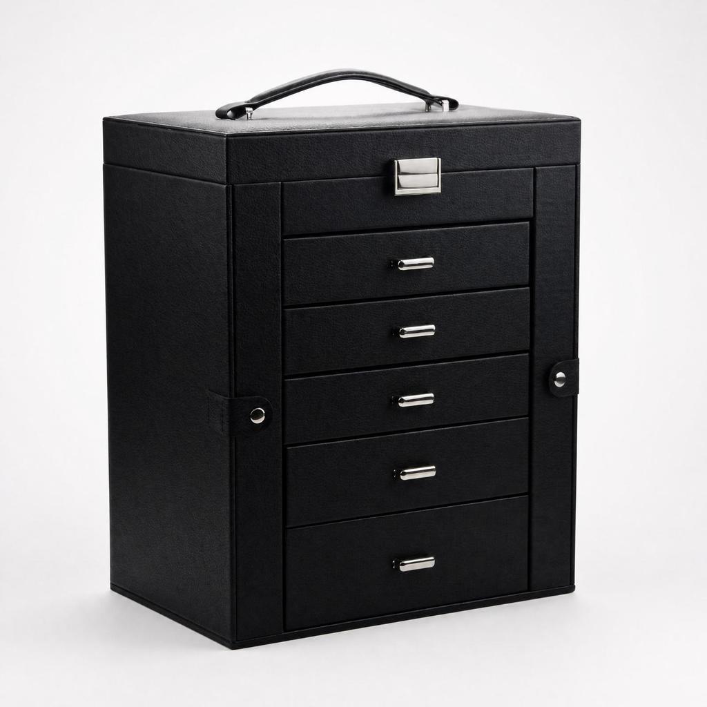 Jewelry Organizer Box with Drawers Compartmentalized for Vanity