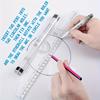 2Pcs Plastic Ruler Drawing Roller Ruler Parallel Multi-functional Drawing Design Used for Measurement Drafting Schools Offices