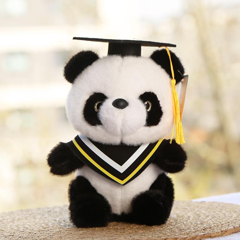 Dr. Panda doll graduation bear kindergarten gift doll Dr. Bear plush toy