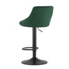 KAST stool - velvet green / black base