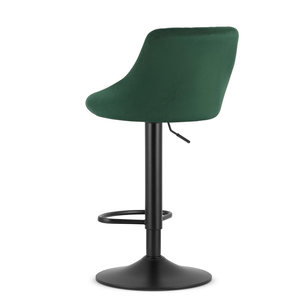 KAST stool - velvet green / black base