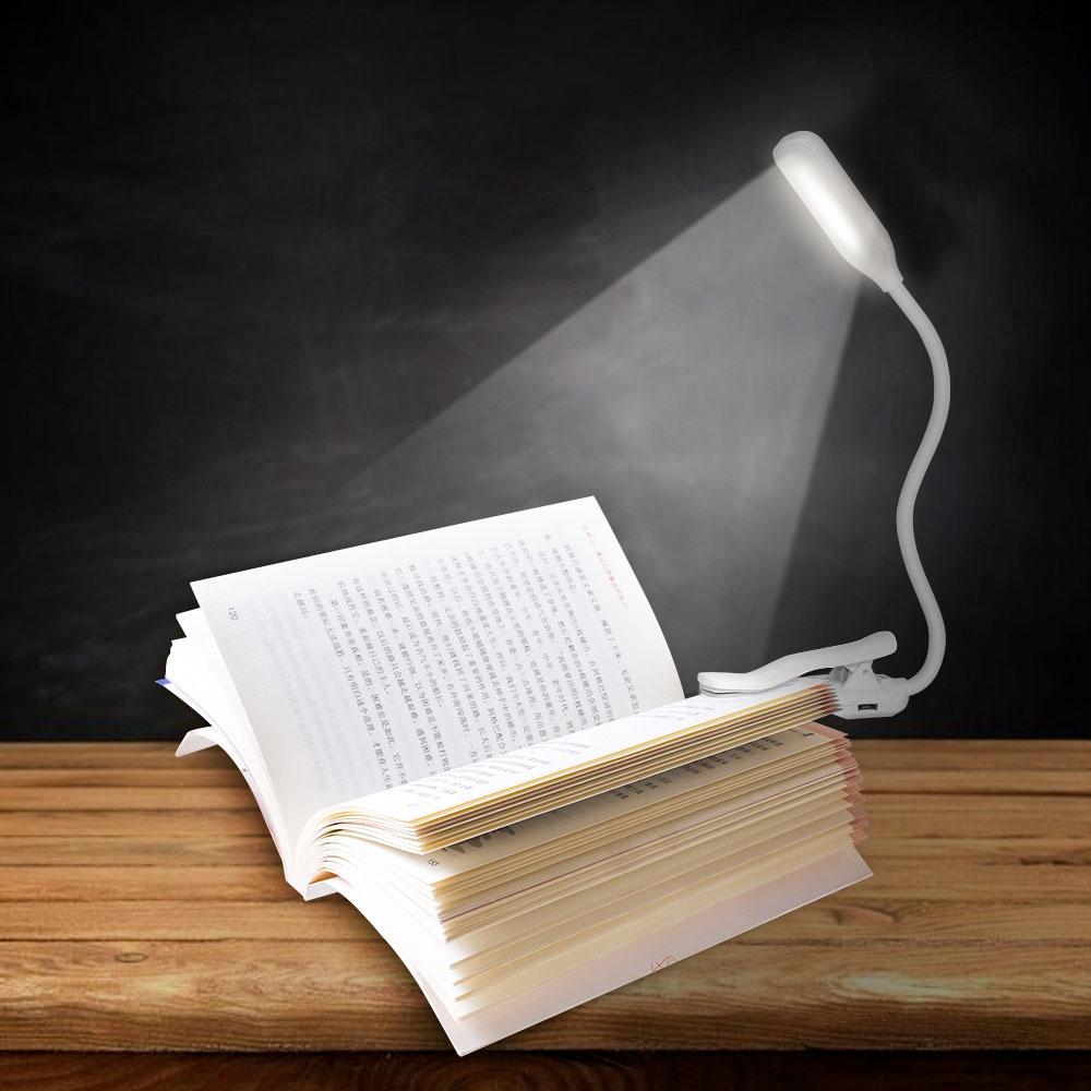 USB wiederaufladbar 3 Level 7 LED Leselicht Buch Licht Lampe Clip Lampe Schreibtisch Tischlampe Augen schützen Lesen Nachtlicht XYZ