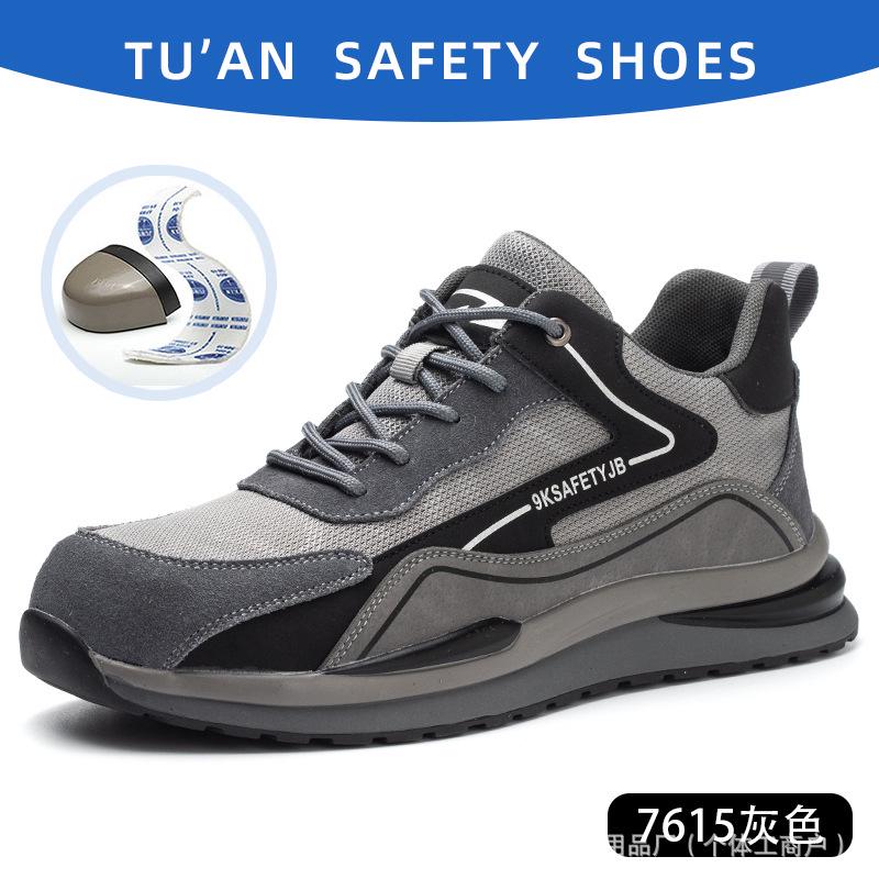 Breathable Lightweight Safety Shoes: Steel Toe, Anti-Smash, Puncture-Resistant, All-Season, Long-Standing Comfort