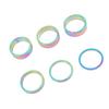 X23510 6PCS Bike Headset Spacer 28.6mm 1.1in Mountain Bike Aluminium Alloy Front Fork Spacer Washer 10mm 5mm 3mm 2mm