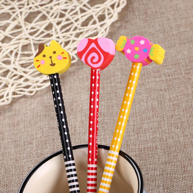 Adorable Cartoon Pencils with Erasers for Kids: Perfect Kindergarten Prizes and Creative Learning Stationery for Students (HB Variety)