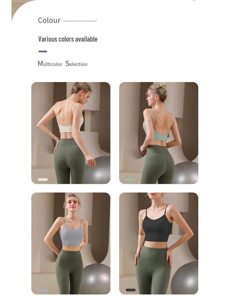 Grenzüberschreitender Sport-BH mit dünnen Trägern: Stoßfest, Sexy, Yoga-Ready Rücken für Lauftraining