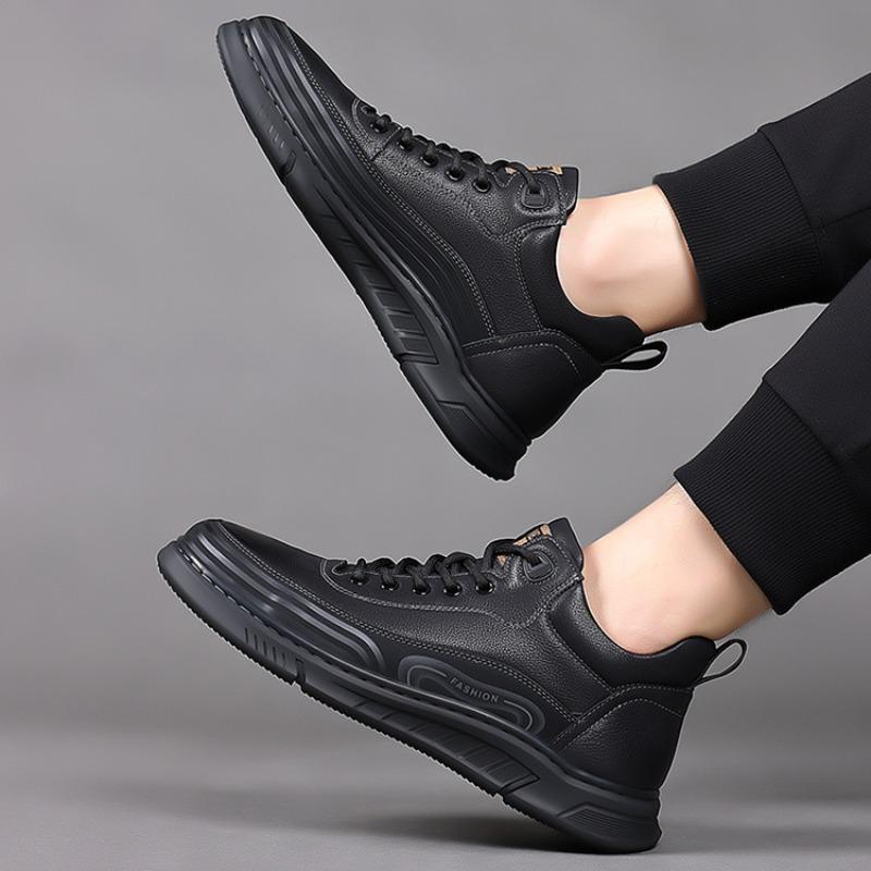 Fashion Fashion High-top Casual Sneakers for Men New Soft-soled Designer Men's Platform Shoes Fashion Cow Leather Sports Zapatos Hombre