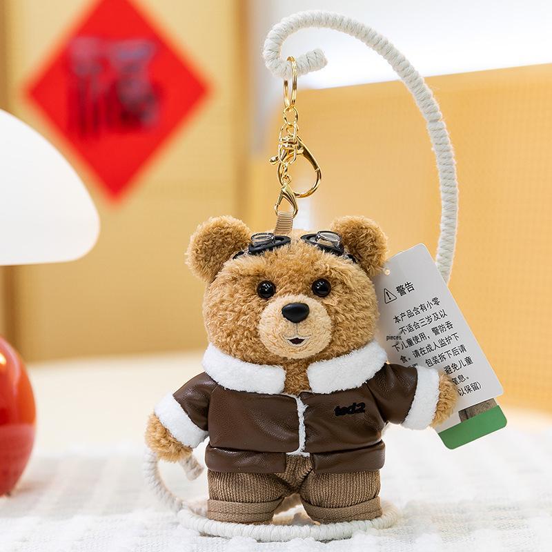 Ted2 Anzug Bär Plüschtier: Teddybär Schlüsselanhänger Anhänger, Stofftier Kuscheltier, Geburtstagsgeschenk