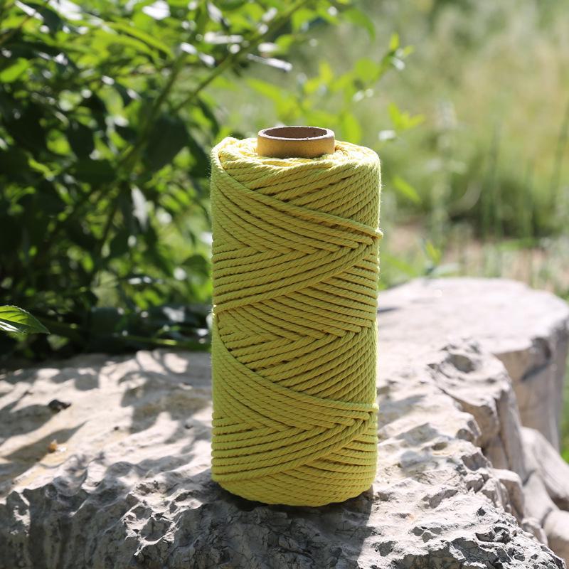 2 mm farbiges Baumwollfadenseil für selbstgemachte dekorative geflochtene Wandteppiche