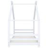 Kids  Bed Frame White Solid Pine Wood 90 X 200 Cm