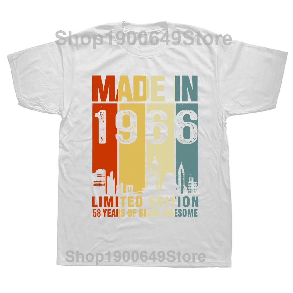 

New Men Born in 1966 Multitasking Problem Solving Loving Caring T Shirt Oversize Printed Short Sleeve Vintage Couples TShirt S