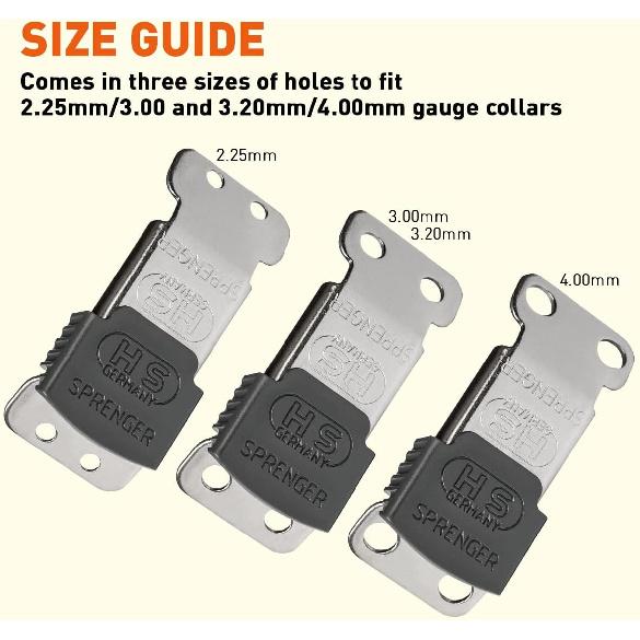 Herm Sprenger ClicLock Fastener Stainless Steel Buckle for Prong Dog Training Collar & Quick Release with Easy Buckle for Medium Large Dogs