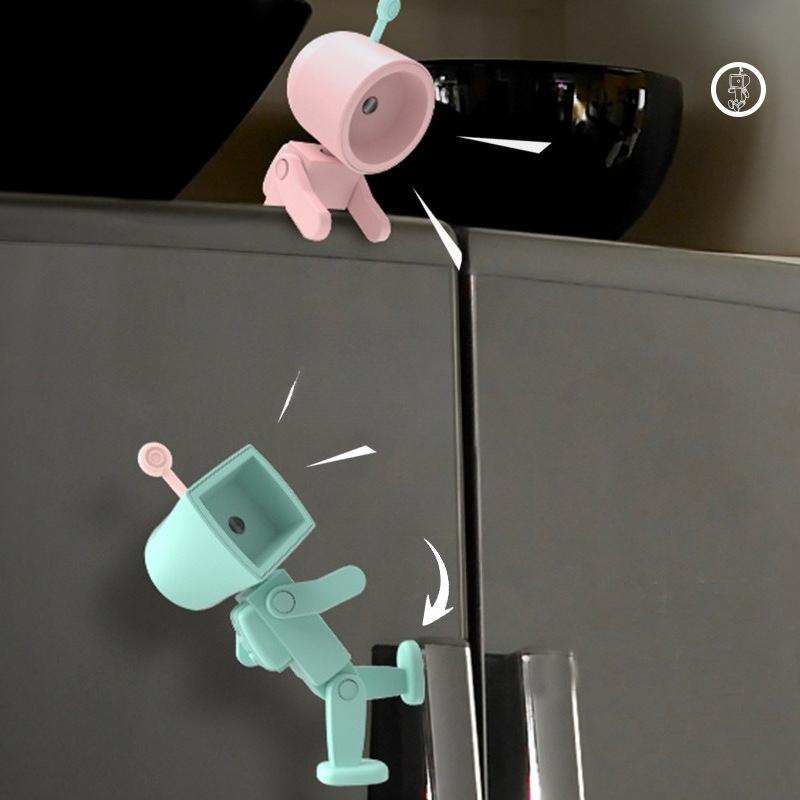 Astronaut Magnetic Night Light LED Mini Robot Book Light With Battery Table Building Block Ornament Ambient Light
