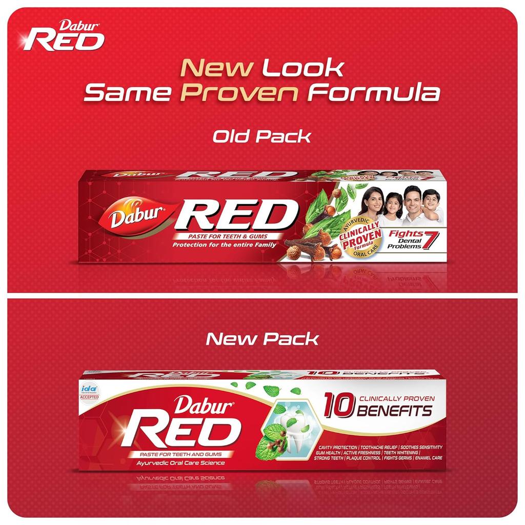 Dabur Red Ayurvedic Toothpaste 400g Pack Of 1 Herbal Paste For Fresh Breath Cavity Care Plaque Removal Gum Health And Oral Hygiene