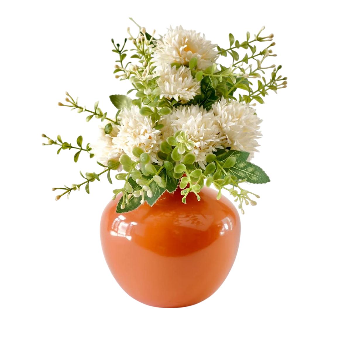 

Orange metal flower vase, Metal Flower Vase (Orange, Small), Behoma