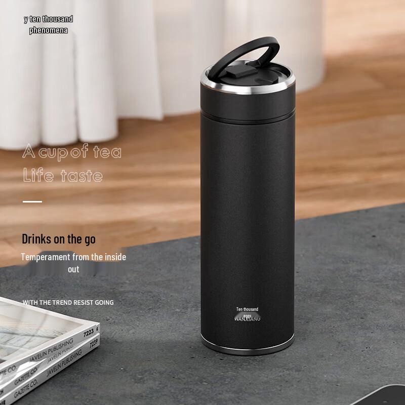 WANXIANG Portable High Borosilicate Glass Tea Water Bottle with Filter