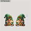 2D Flat Christmas Acrylic Earrings Decoration Green Gnome House Design Pendant Jewelry Ladies Christmas Gift