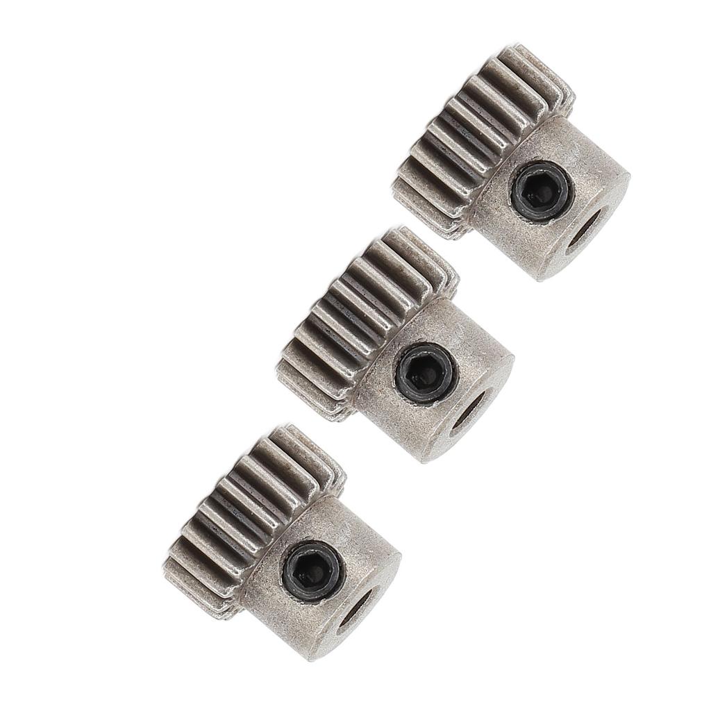 3PCS RC Car Motor Gear M0.6 3.175mm Bore Steel Powder Alloy Pinion Motor Gear Replacement 21T