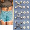 Waist Tightener Pants Waist Buttons Alloy Tighten Waist for Skirt Pants Jeans Adjustable Waist Clip Clothing Accessories