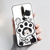 Custodia Per Nokia 6.1 6.1 Plus Custodia Antiurto Estetica Moda Cartone Animato Gatto Carino Nera Gomma Silicone Morbida Cover Bumper Alloggiamento