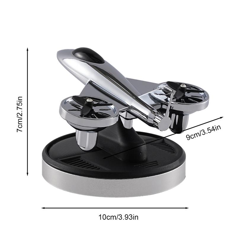 Car Diffuser Perfume Automatic Dashboard Rotating Solar Perfume Oil Diffuser Airplane Shape Design Car Odor Eliminator Air