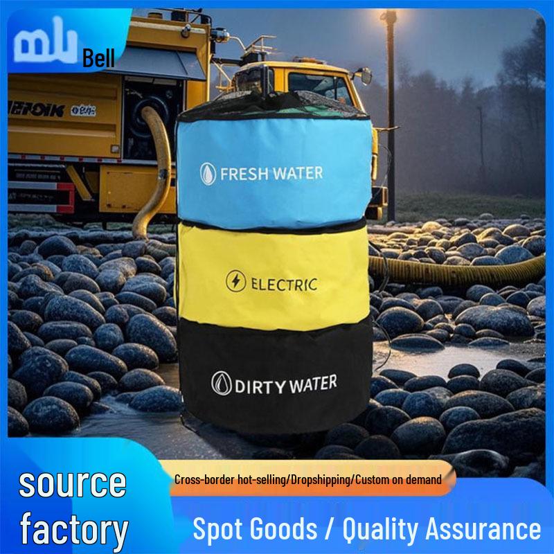 

Foldable RV Hose & Cable Storage Mesh Bag Green