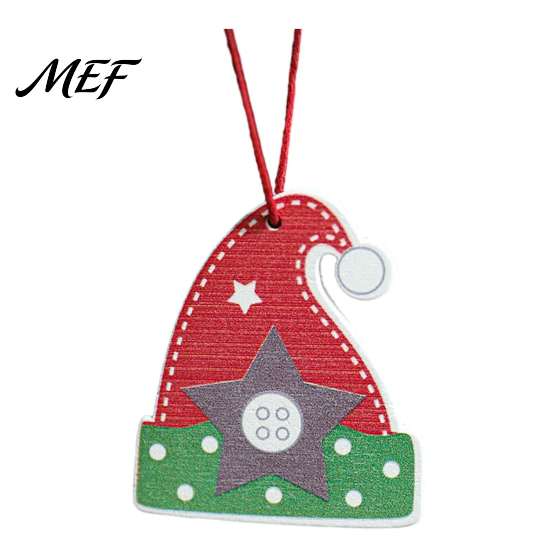 Retro Style Xmas Pendants Christmas Tree Wooden Pendant, Vintage Cartoon Ornament with Lanyards, Indoor Holiday Hanging Art Lightweight Pendant