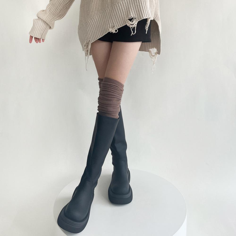 

Чулки выше колена Высокие носки Повседневные леггинсы Зима