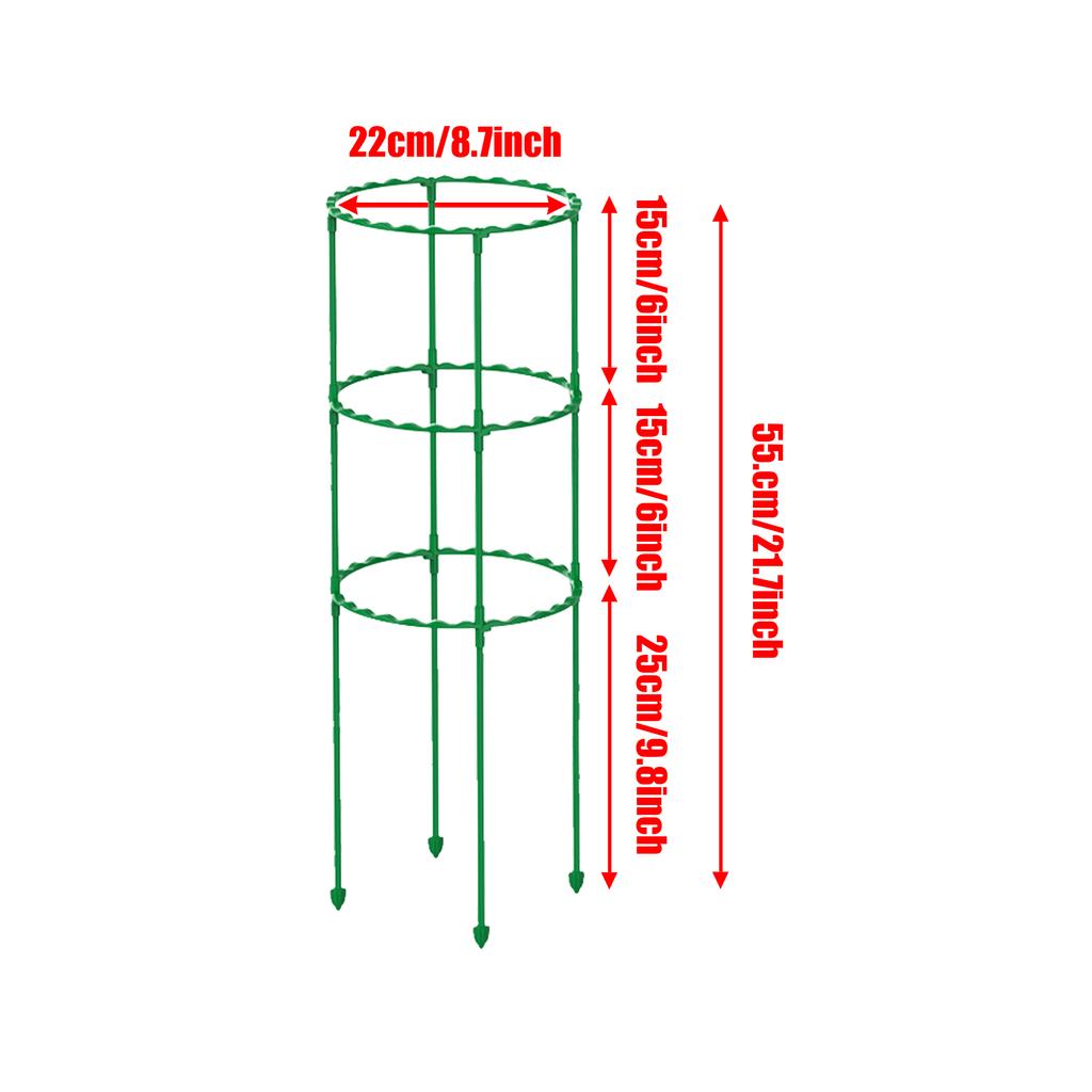 1Pc Climbing Vine Rack Plant Potted Support Frame Plastic Coated Steel Flower Vegetables Decorative Plant Trellis Bracket Tools