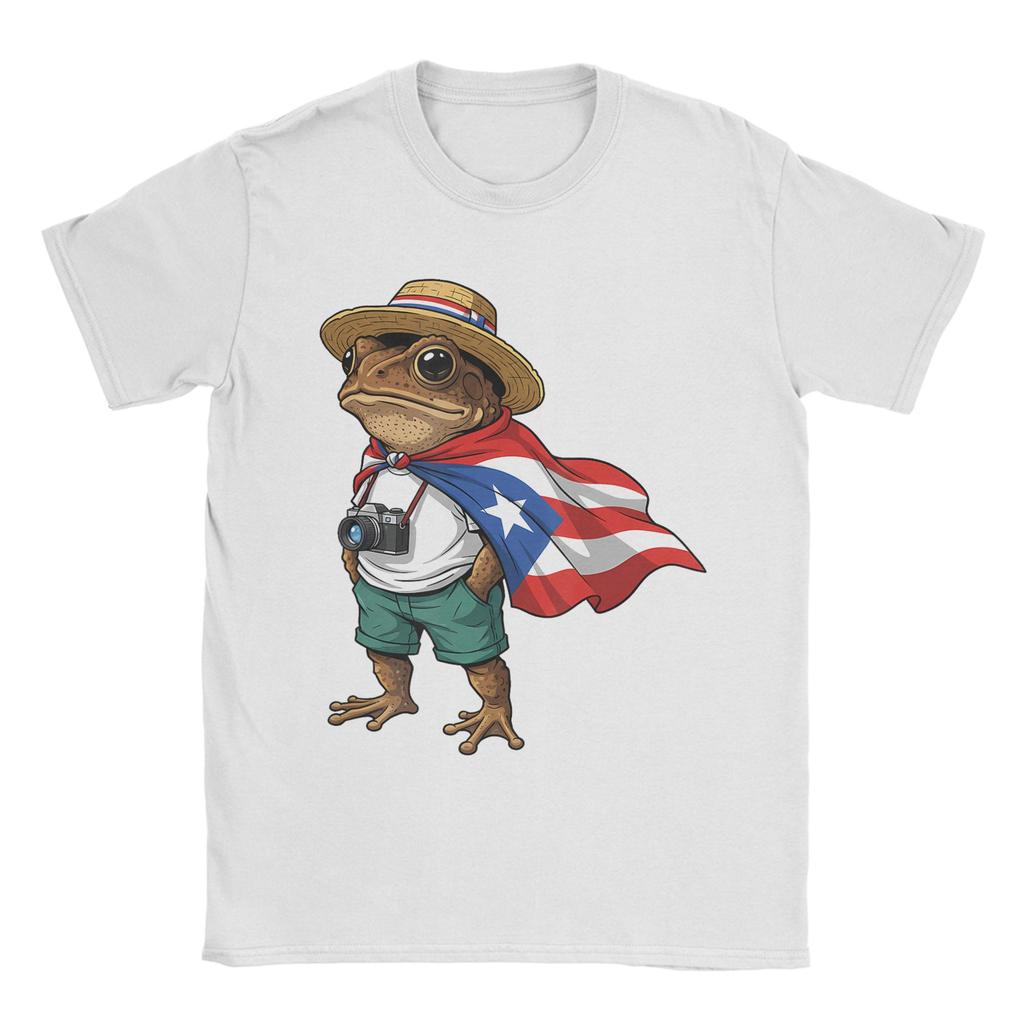 Bad Bunny Puerto Rico Coqui Frog Boricua Puerto Rican Flag Taino  TShirt Cotton T Shirts For Men Tee Shirt Short Sleeves Tees