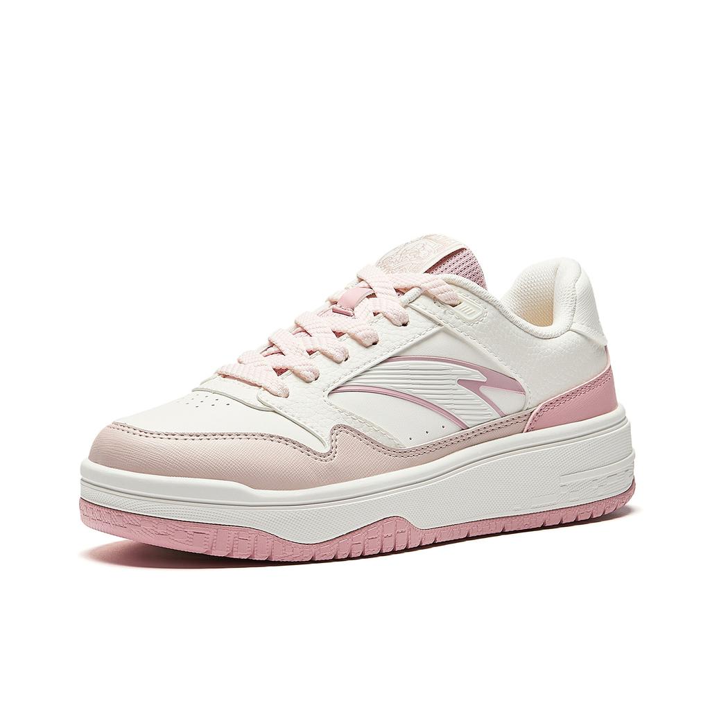 Anta Street Fun 3 Fashion Versatile Low-Top Skate Shoes Women Sneaker Ivory-White Lotus-Gray Lilac-Pink 922548077-2