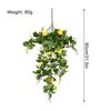 Lemon Teardrop Swag Plastic Hanging Artificial Lemon Wreath Fruit Swag for Front Door Summer Farmhouse Stairway
