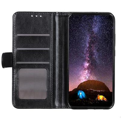 PU Leather Phone Case for Motorola Moto G53 5G/G13 4G/G23 4G,Crazy Horse Texture Stand Wallet Phone Cover