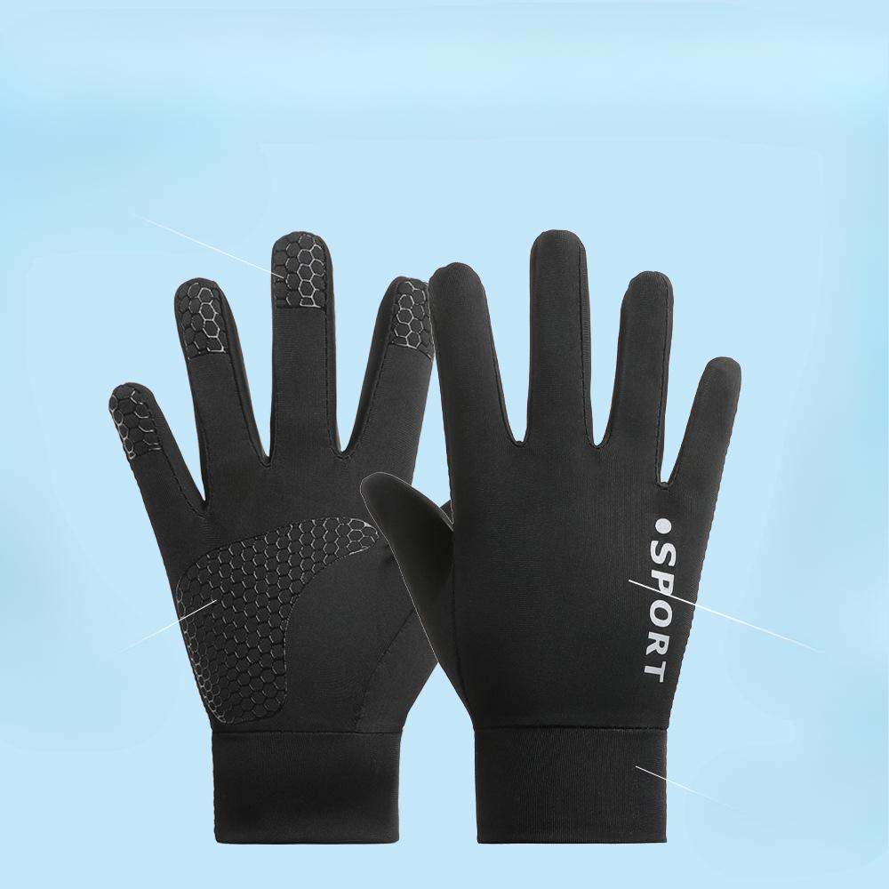 Thin Gloves for Men and Girls Anti Slip  Quick Drying Breathable  High Elastic Outdoor Cycling Sun Protection Silk Gloves