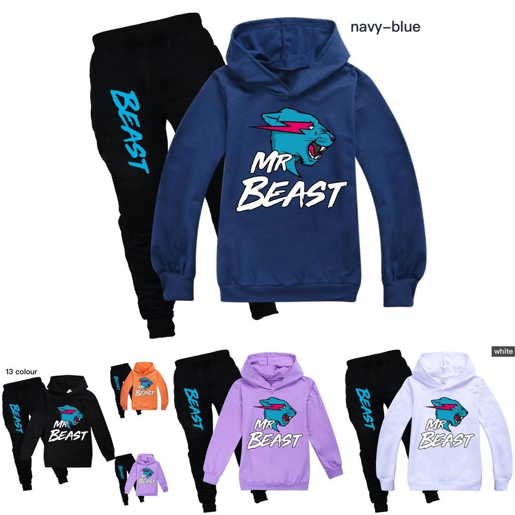 Conjunto de Sudadera con Capucha y Pantalones Jogger de Algodón de Dibujos Animados para Niños, para Jugar Activamente y Uso Casual