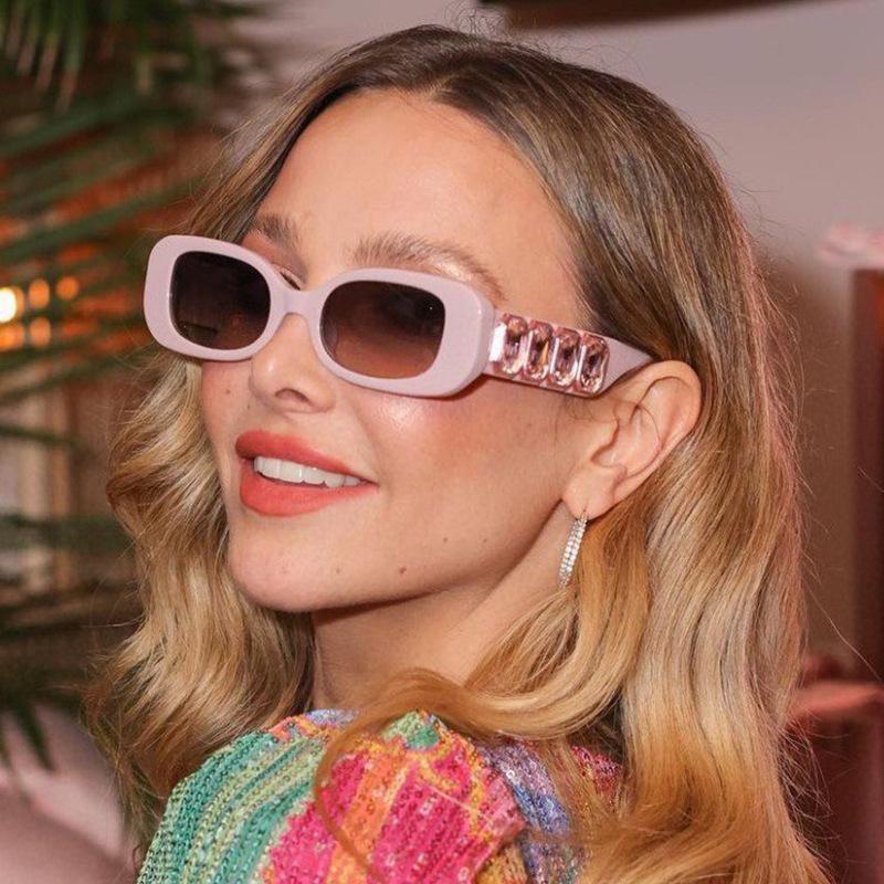 Vintage Retro Style Sunglasses Woman European American Rectanle Shape Sunglass Women Fashion Stylish Female Sun Glass