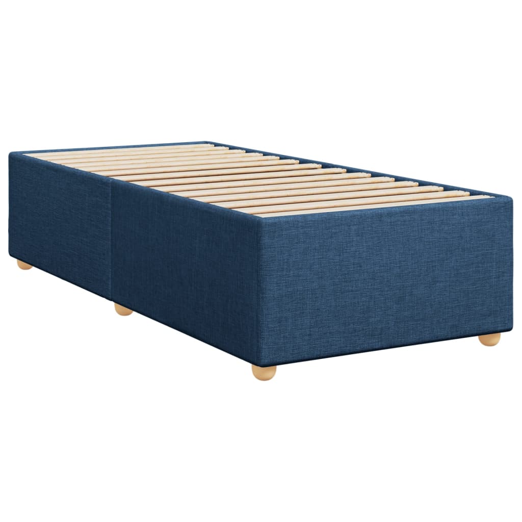 Bed Frame without Mattress Blue 90 x 190 cm Fabric