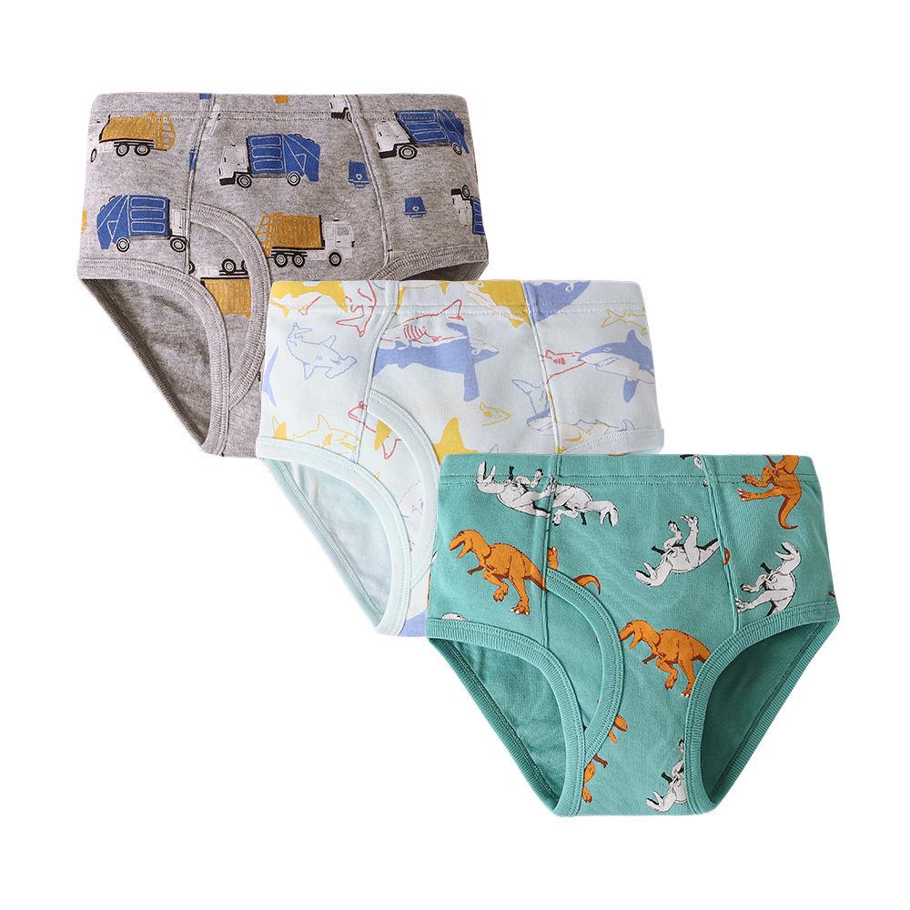 Mutandine da Bambino in Puro Cotone con Dinosauri - Pantaloncini Cartoon per Toddler e Bambini