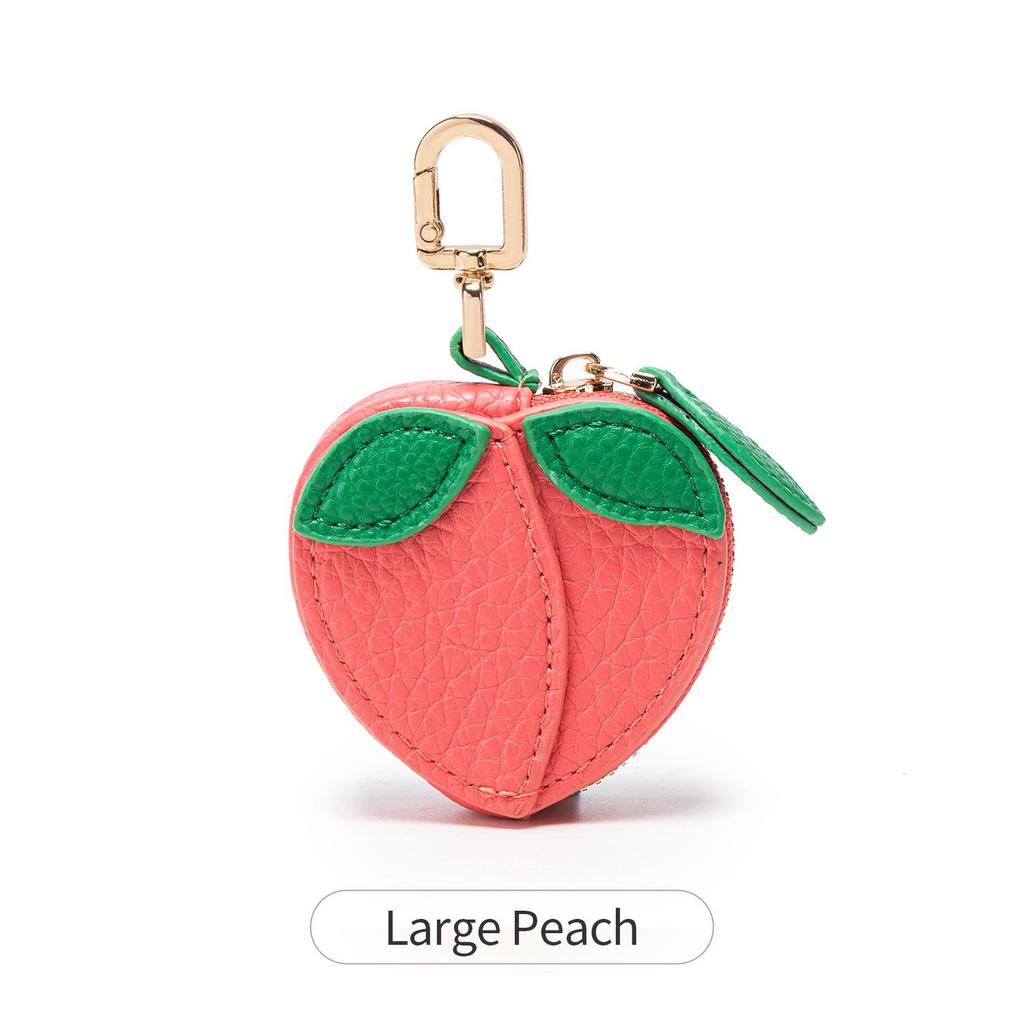 Creative Fruit-Shaped PU Leather Keychain: Cute Lemon Bag Charm for Girls, Exquisite Mini Gift
