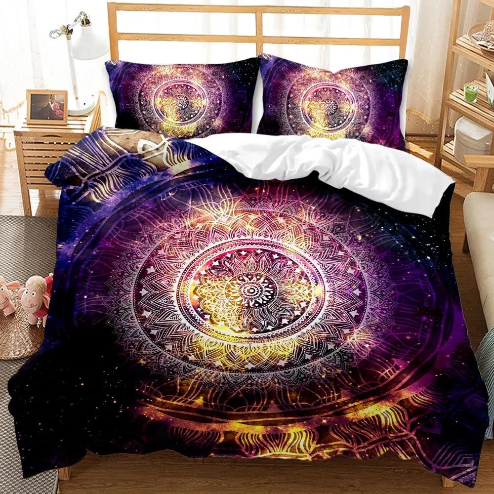 Star Duvet Cover Set Bohemian Star Arrays Bedding Set Astronomical Constellation Double Queen King Size Polyester Qulit Cover