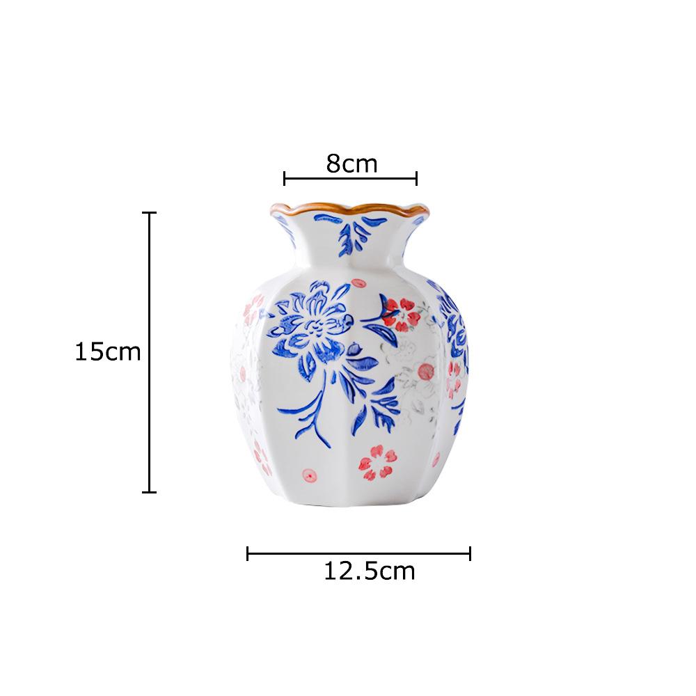

Blue and White Porcelain Vase Creative Classical Flower Pots Table Decoration Floral Flowers Arrangement Room Aesthetic Decor