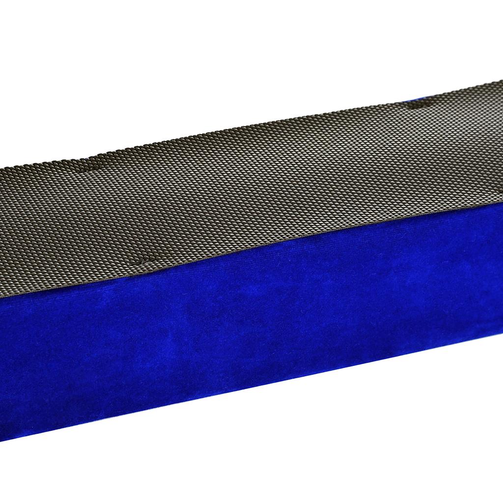Foldable Balance Beam, Non-Slip, Suede Cover, Sturdy Wood, 210 x 10 x 6.5 cm, Blue